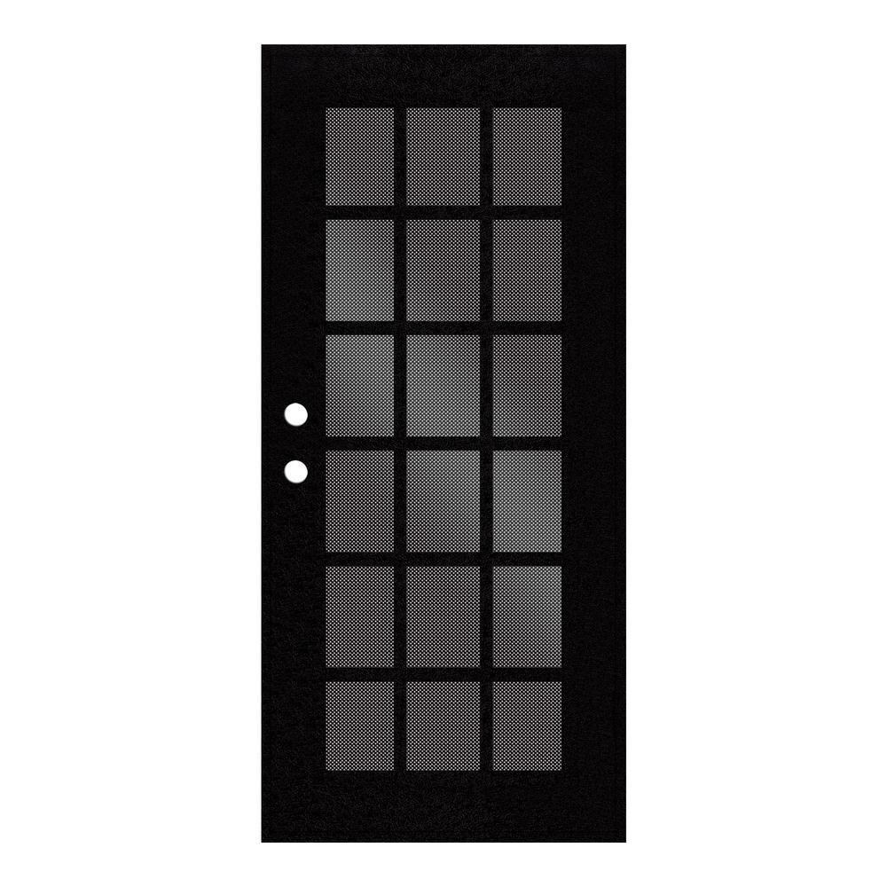 Unique Home Designs 30 in. x 80 in. Classic French Black RightHand