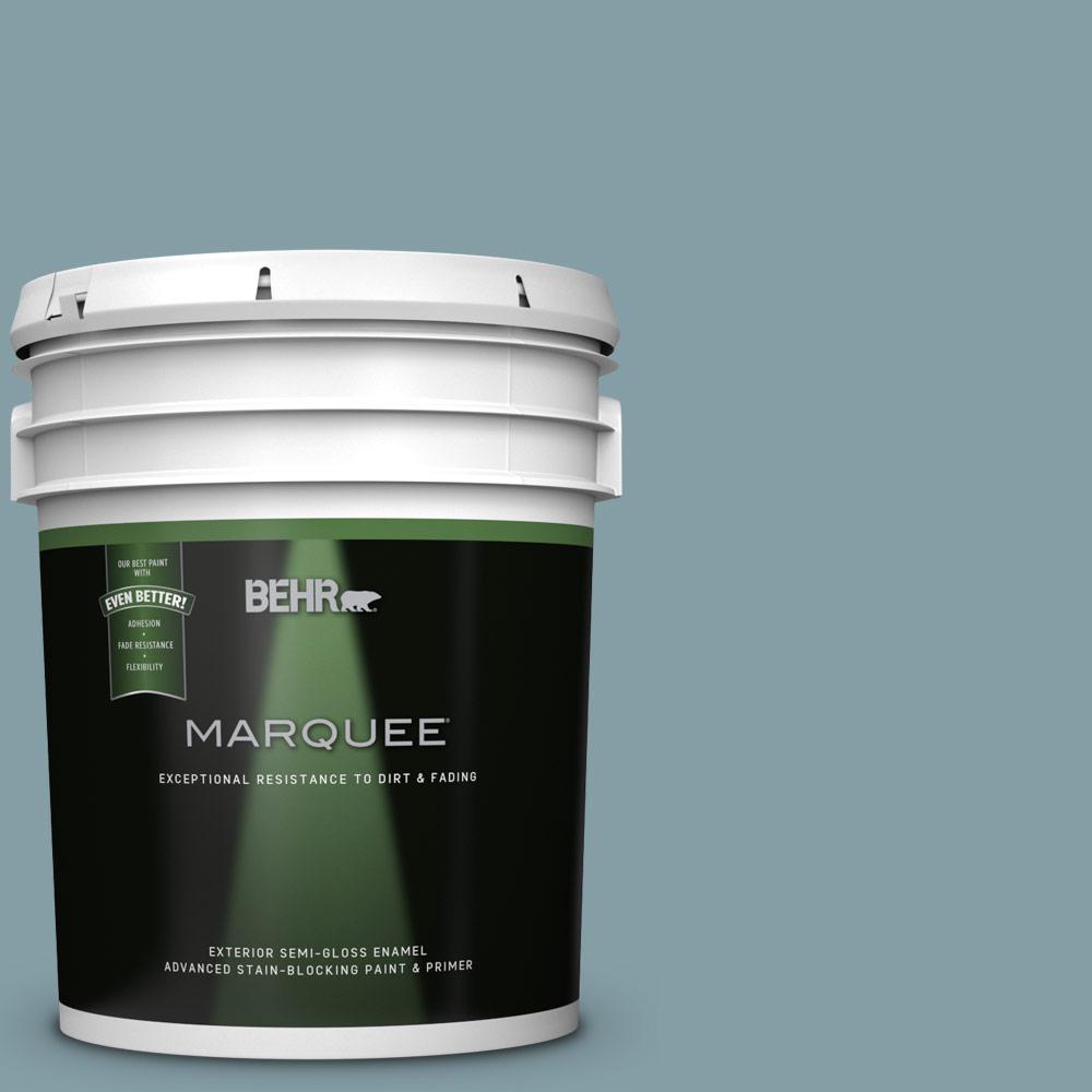 BEHR MARQUEE 5gal. BNC18 Aqua Gray SemiGloss Enamel Exterior Paint