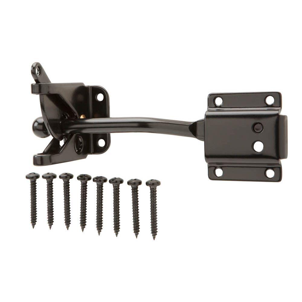 Everbilt Black SelfAdjusting Gate Latch18591 The Home Depot