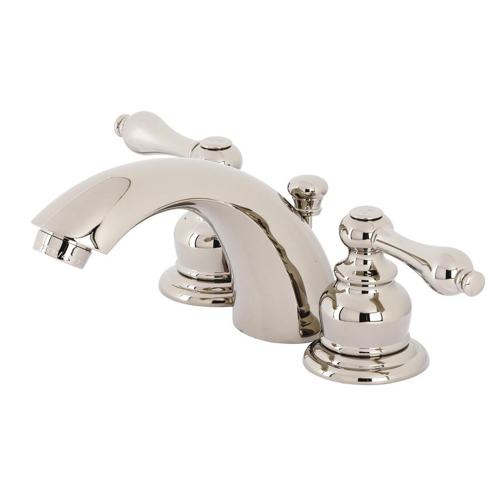Kingston Brass Victorian Mini Widespread 4 In Centerset 2 Handle Bathroom Faucet In Polished