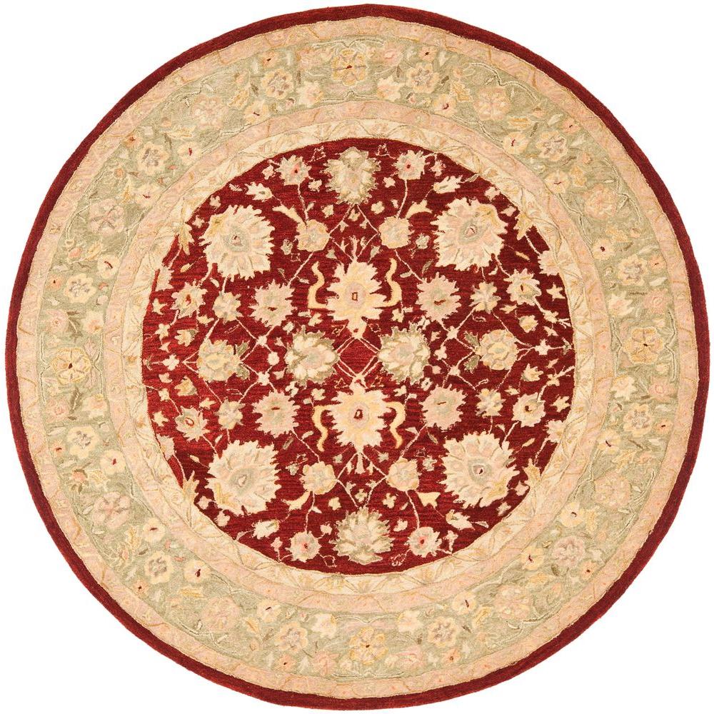 Safavieh Anatolia Red/Moss 6 Ft. X 6 Ft. Round Area Rug-AN522D-6R - The ...