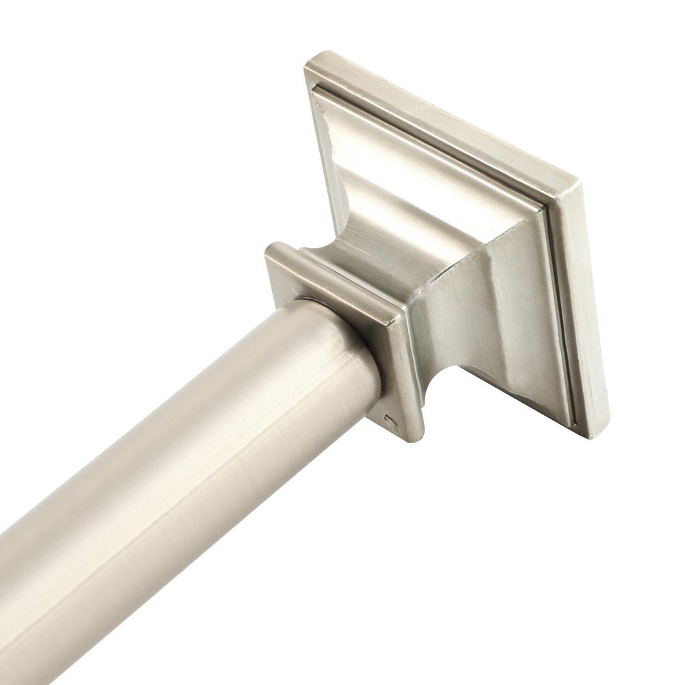 brushed nickel curtain rods and hardware
