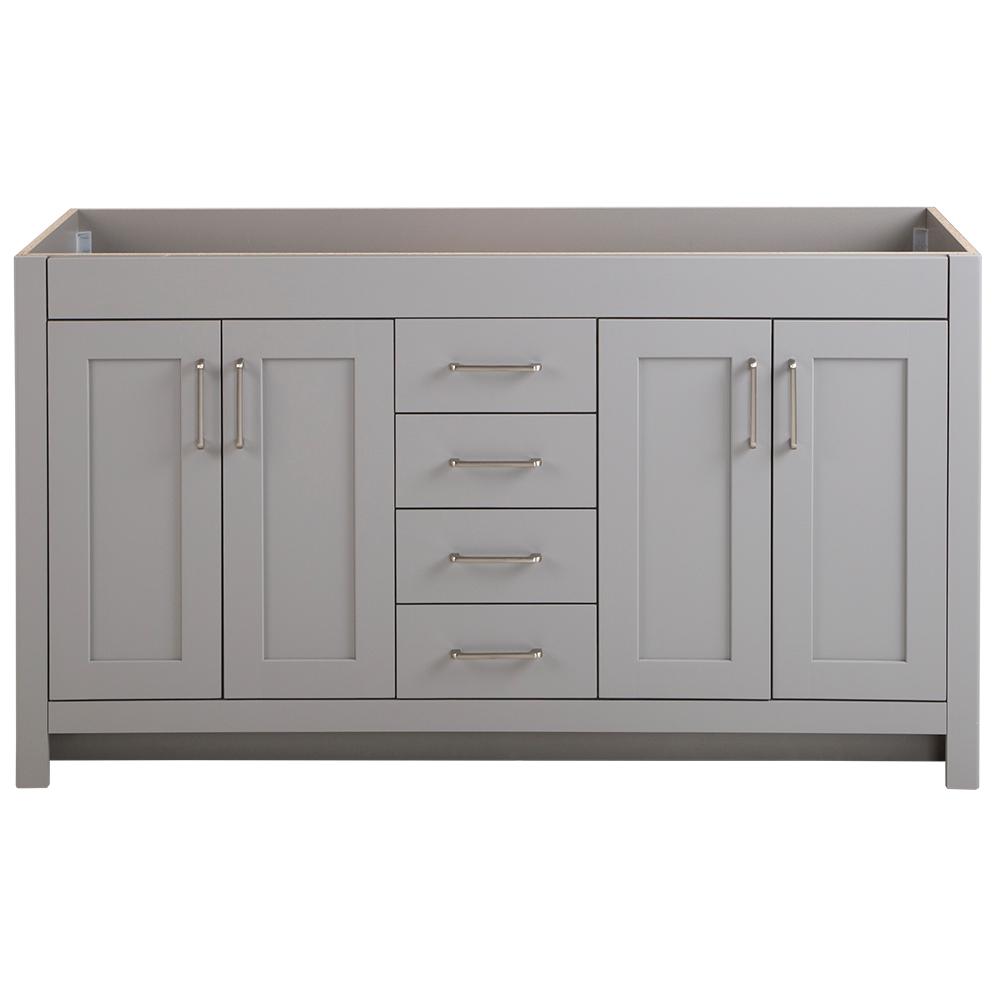 5961 in. Gray Double Sink Vanities without Tops Bathroom