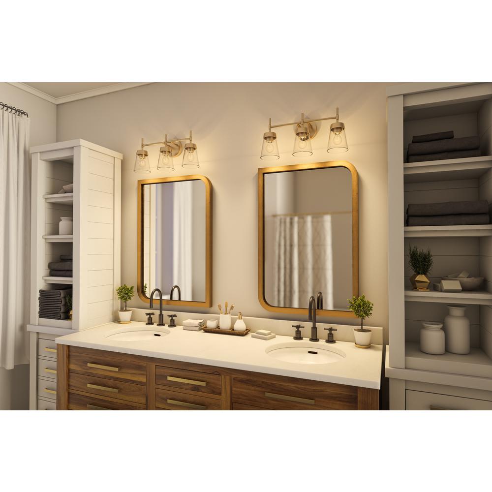 Kenroy Home Delgado 3 Light Antique Br Bathroom Vanity Kenroy Home Delgado 3 Light Antique