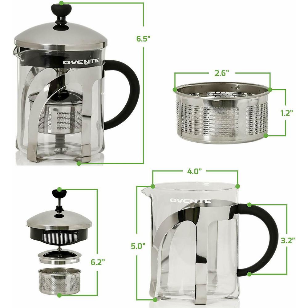 3 piece borosilicate glass single serve tea brewer//infuser cup Citea
