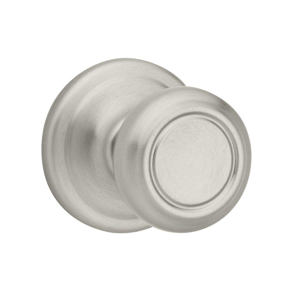 Kwikset Cameron Satin Nickel Passage Hall/Closet Door Knob720CN 15 RCAL R The Home Depot