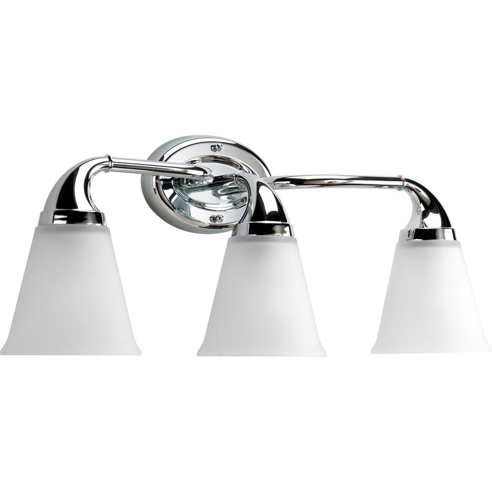 Progress Lighting Lahara Collection 3Light Chrome Bathroom Vanity