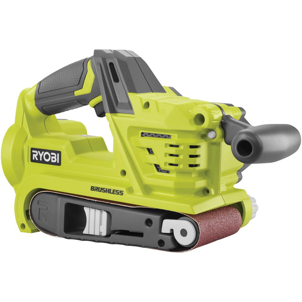 Ryobi Belt Sander 18V Lithium-Ion Brushless Tool-Free Belt Tracking ...