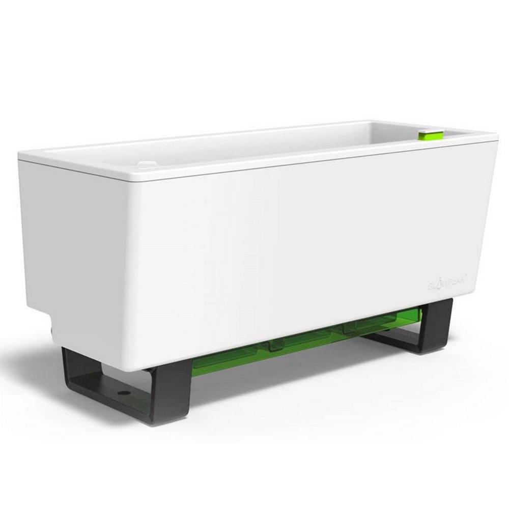 Modern Planter Box Attached Saucer Plant Pots Planters The H Mini Bench Self Watering Planter Box