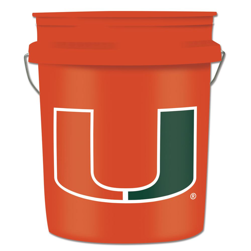 Leaktite 5 gal. University of Miami College Bucket0092118 The Home Depot
