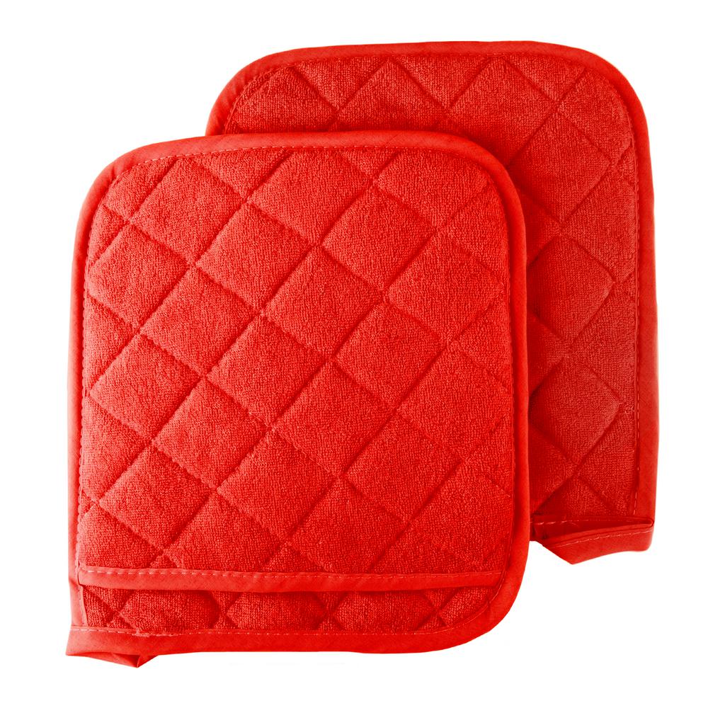 Oven Mitts Pot Holders Kitchen Gadgets Tools The Home Depot Quilted Cotton Red Oversized Heat Resistant Pot Holder