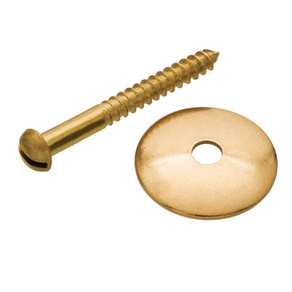 Everbilt 3 4 In Brass Round Mirror Rosette 814018 The Home Depot