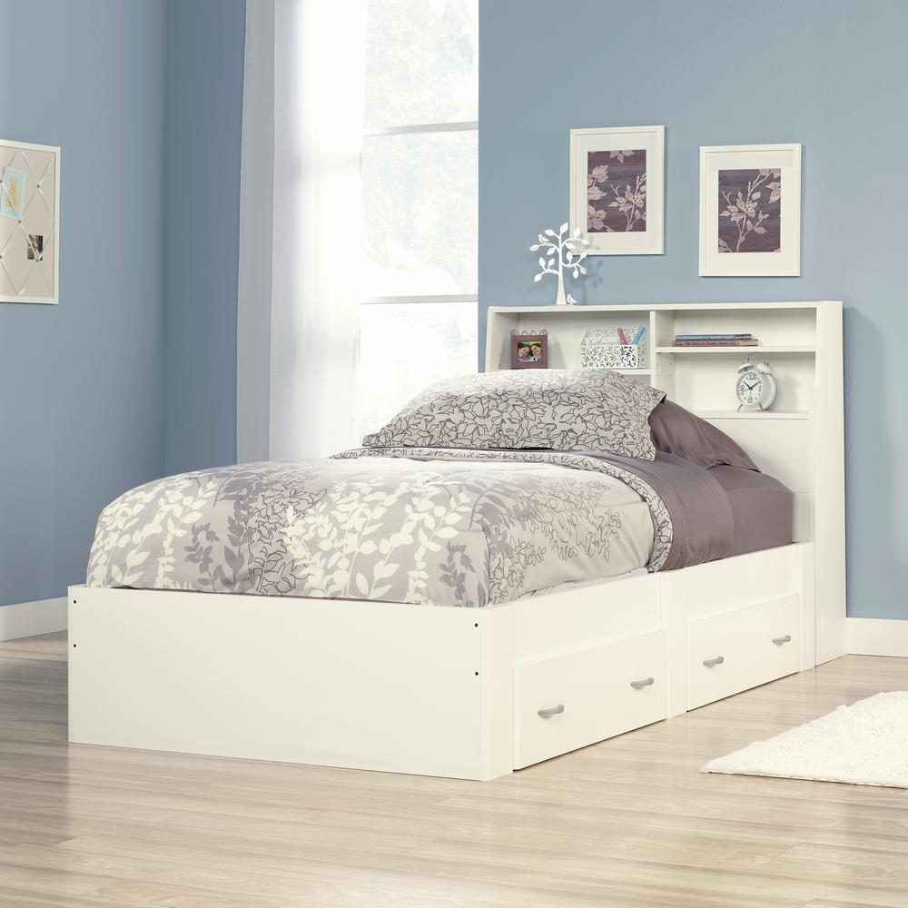 Sauder Beginnings Twin Wood Platform Bed 415546 The Home Depot Beginnings Twin Wood Platform Bed