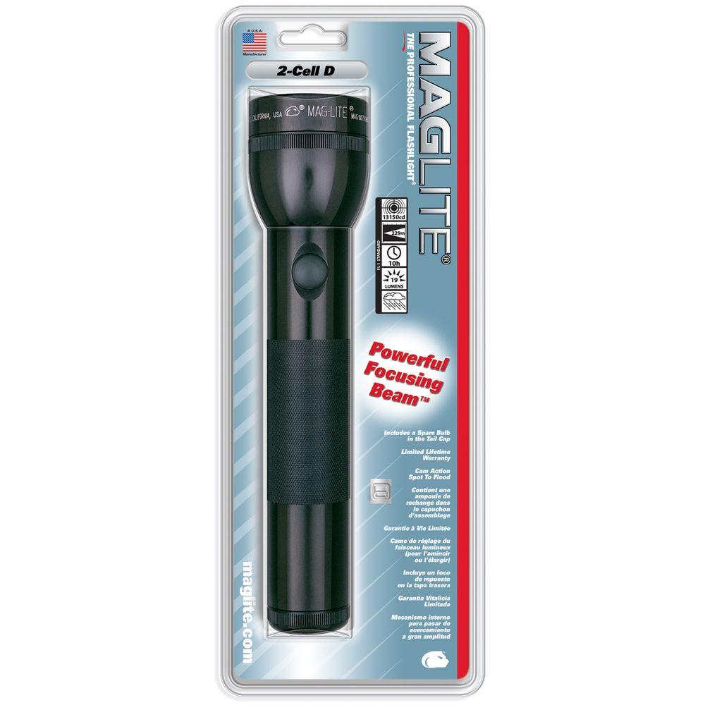 Maglite D-Cell Battery Incandescent Standard Aluminum Flashlight by Maglite