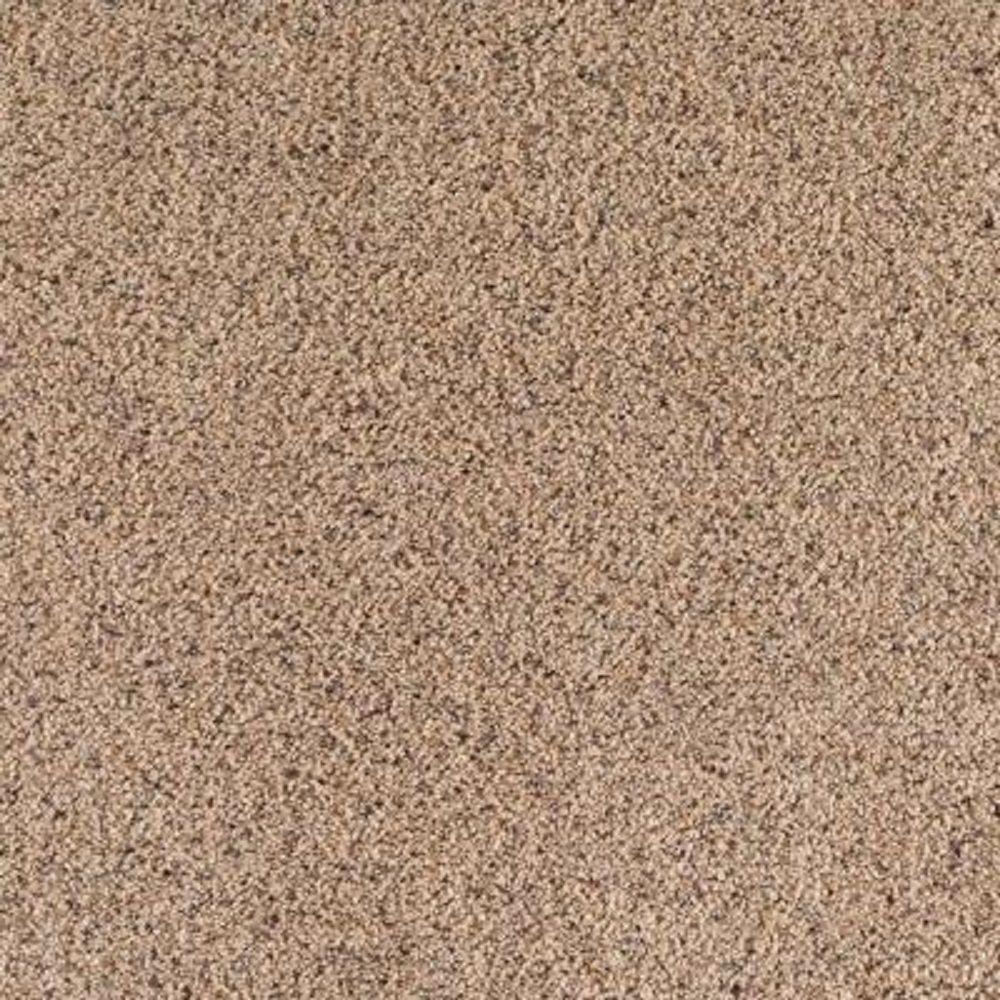 SoftSpring Carpet Sample Lush II Color Oatmeal Texture 8 in. x 8 in
