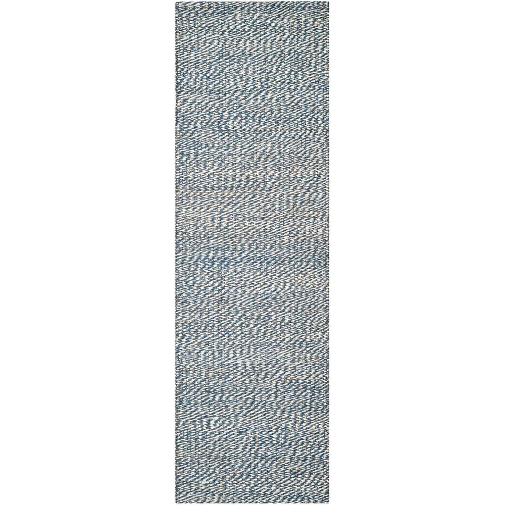 Safavieh Natural Fiber Blue/Ivory 2 ft. 6 in. x 10 ft. Runner Rug