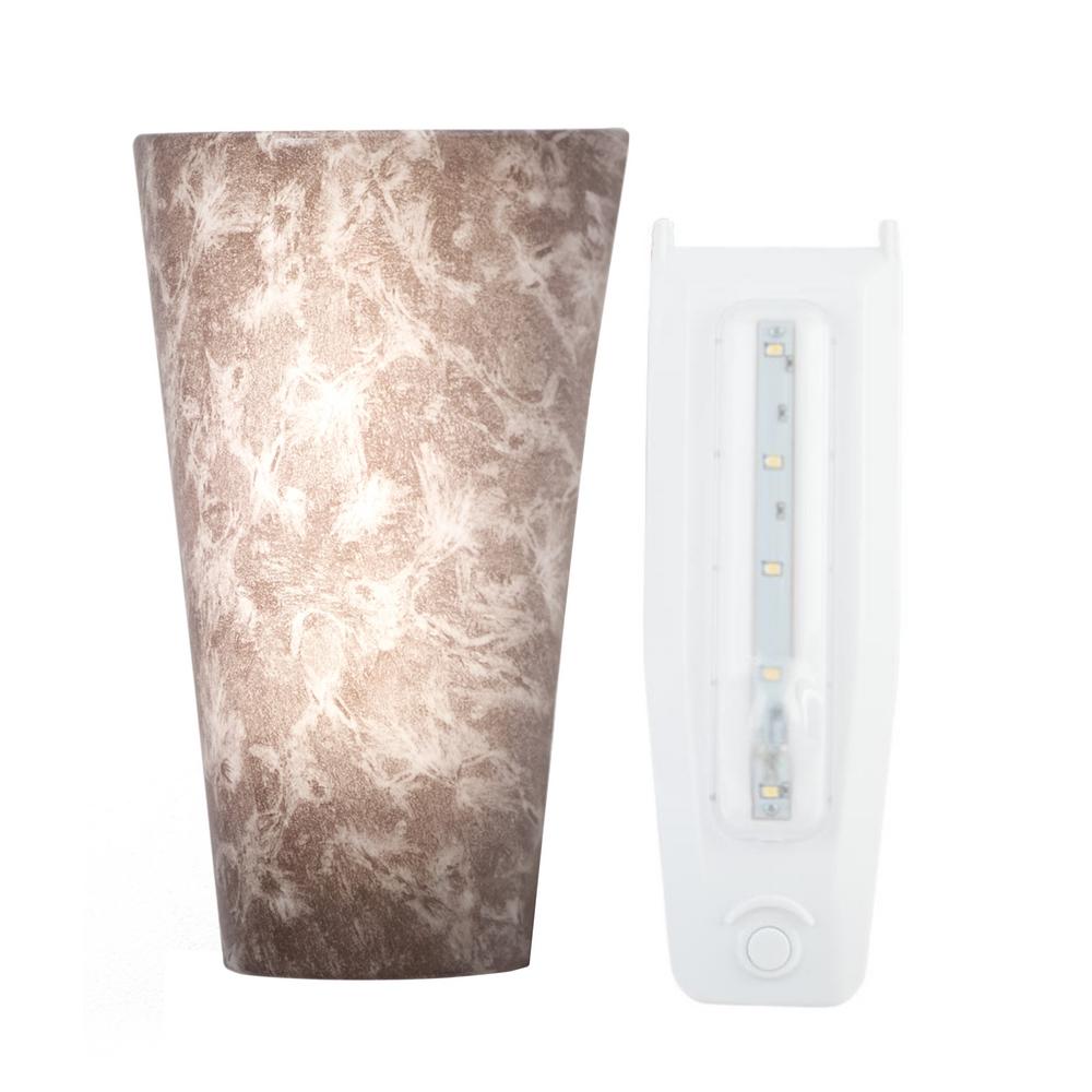 It S Exciting Lighting Small Grey Marble High Gloss Wall Mounted 5 Led Indoor Outdoor Battery Operated Sconce Iel 2475g The Home Depot - Battery Wall Lights Outdoor It S Exciting Lighting Small Grey Marble High Gloss Wall Mounted 5 Led Indoor Outdoor Battery Operated Sconce Iel 2475g The Home Depot - Battery Wall Lights Outdoor