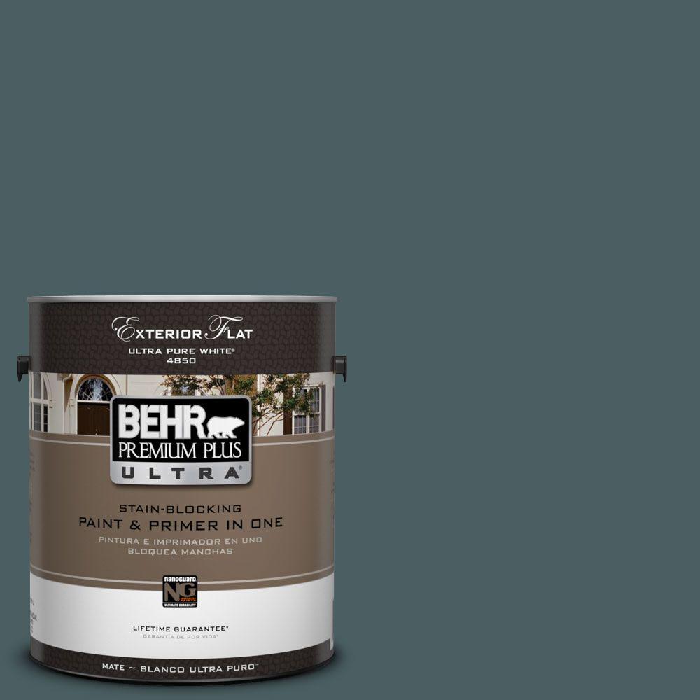 BEHR Premium Plus Ultra 1 gal. UL22023 Underwater Color Flat Exterior