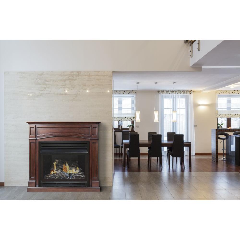 Pleasant Hearth 45 in. VentFree Dual Fuel Fireplace in CherryVFF