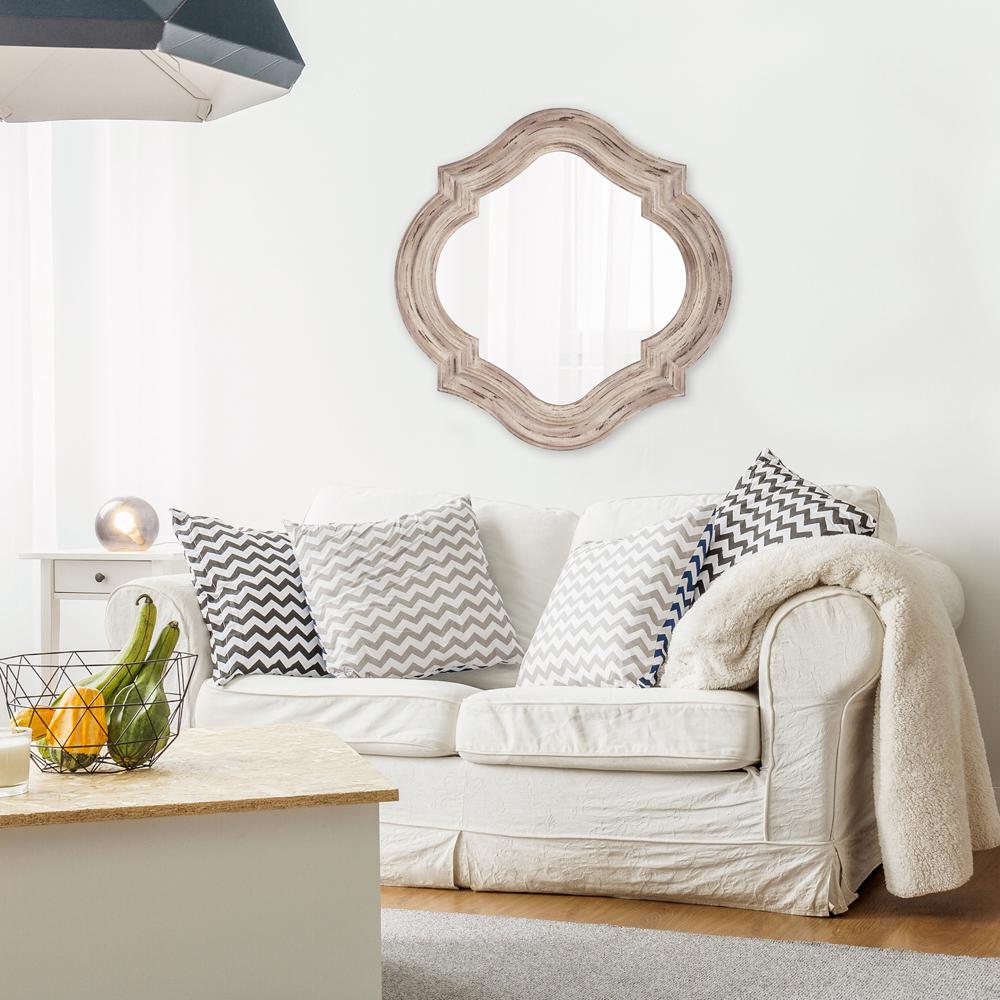 Howard Elliott 36 In H X W Aubrey Rustic Quatrefoil Mirror W Aubrey Rustic Quatrefoil Mirror