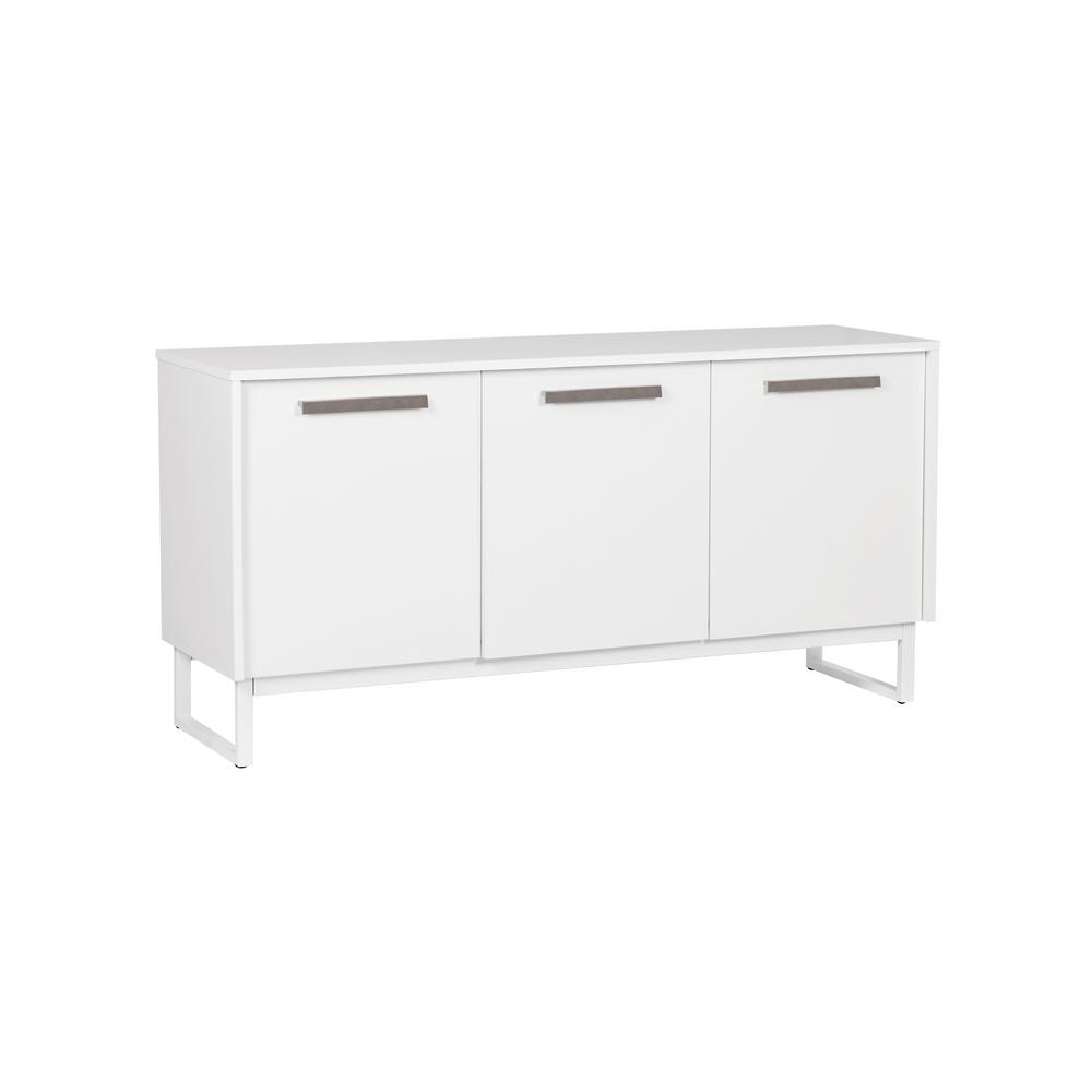 Alaska White 3 Door Storage Cabinet Ak4100fcww The Home Depot Alaska White 3 Door Storage Cabinet