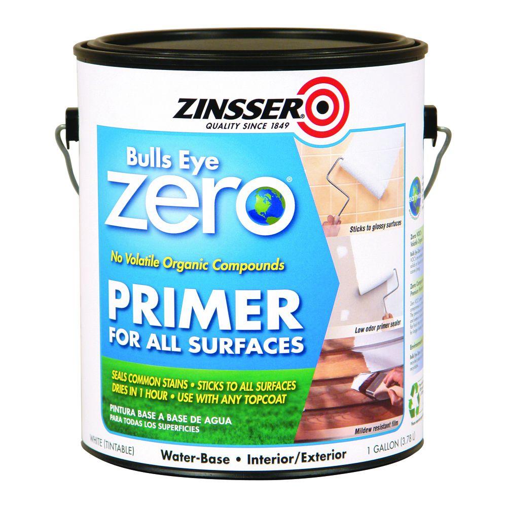 Zinsser 1 gal. Bulls Eye Zero White Water Based Interior/Exterior