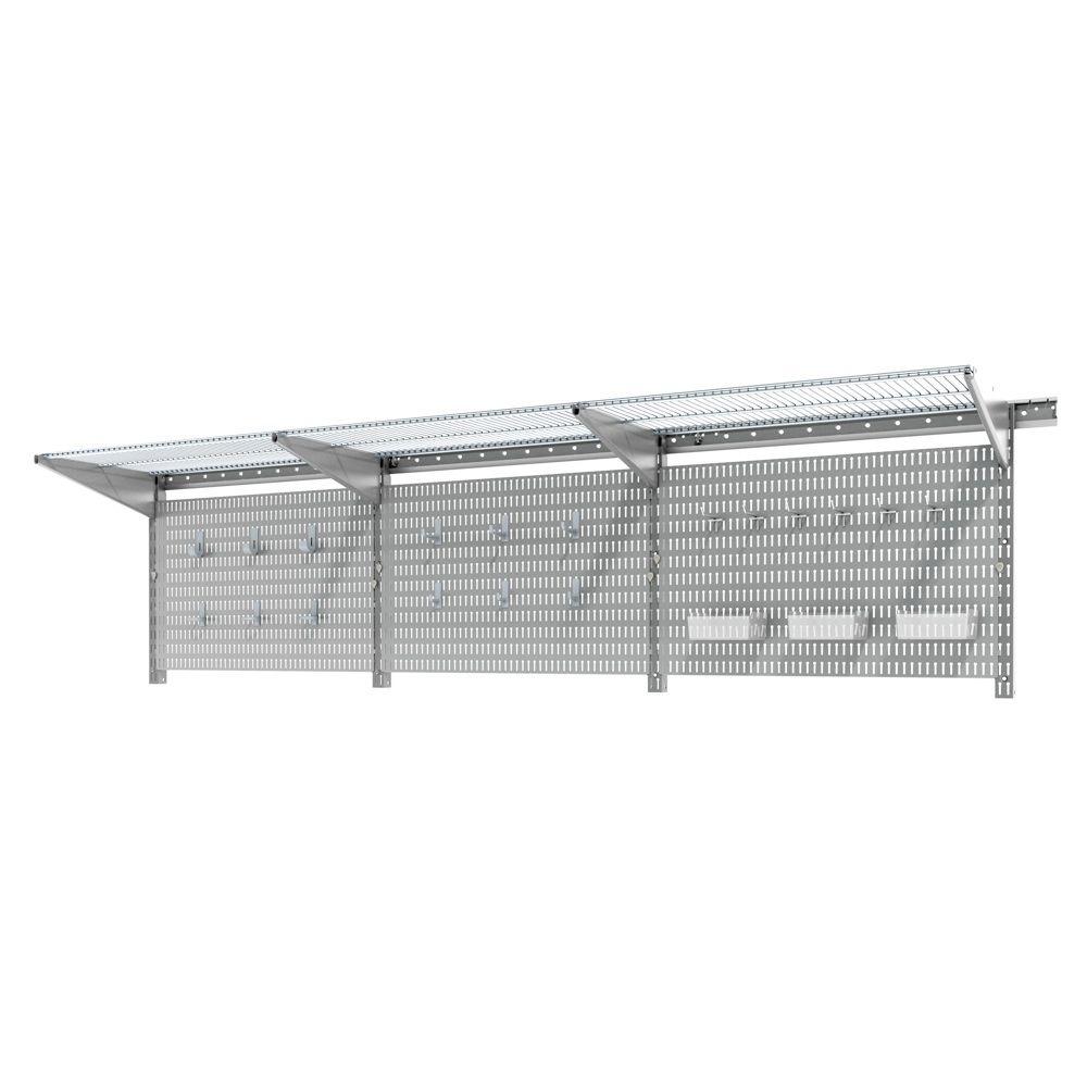 AllSpace 16 in. H x 25 in. W Pegboard Set with Utility Wall