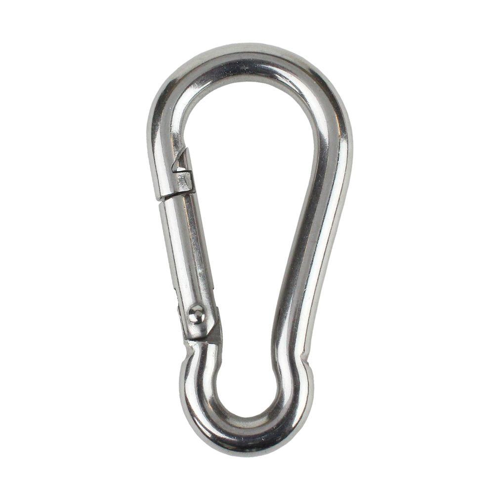 Stainless Steel Carabiner Spring Snap Link Hook Clip Keychain