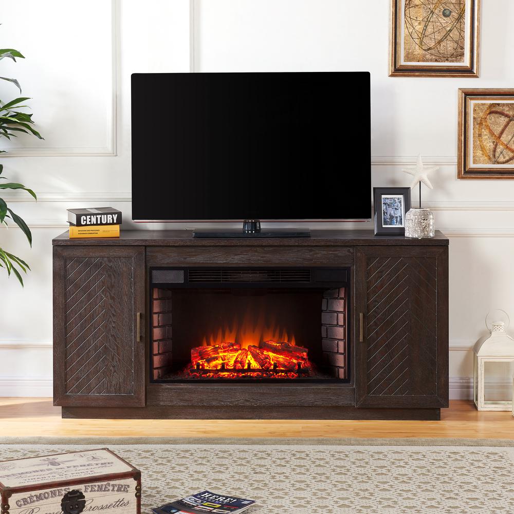 Southern Enterprises Torrens 65 In Electric Fireplace Tv Stand