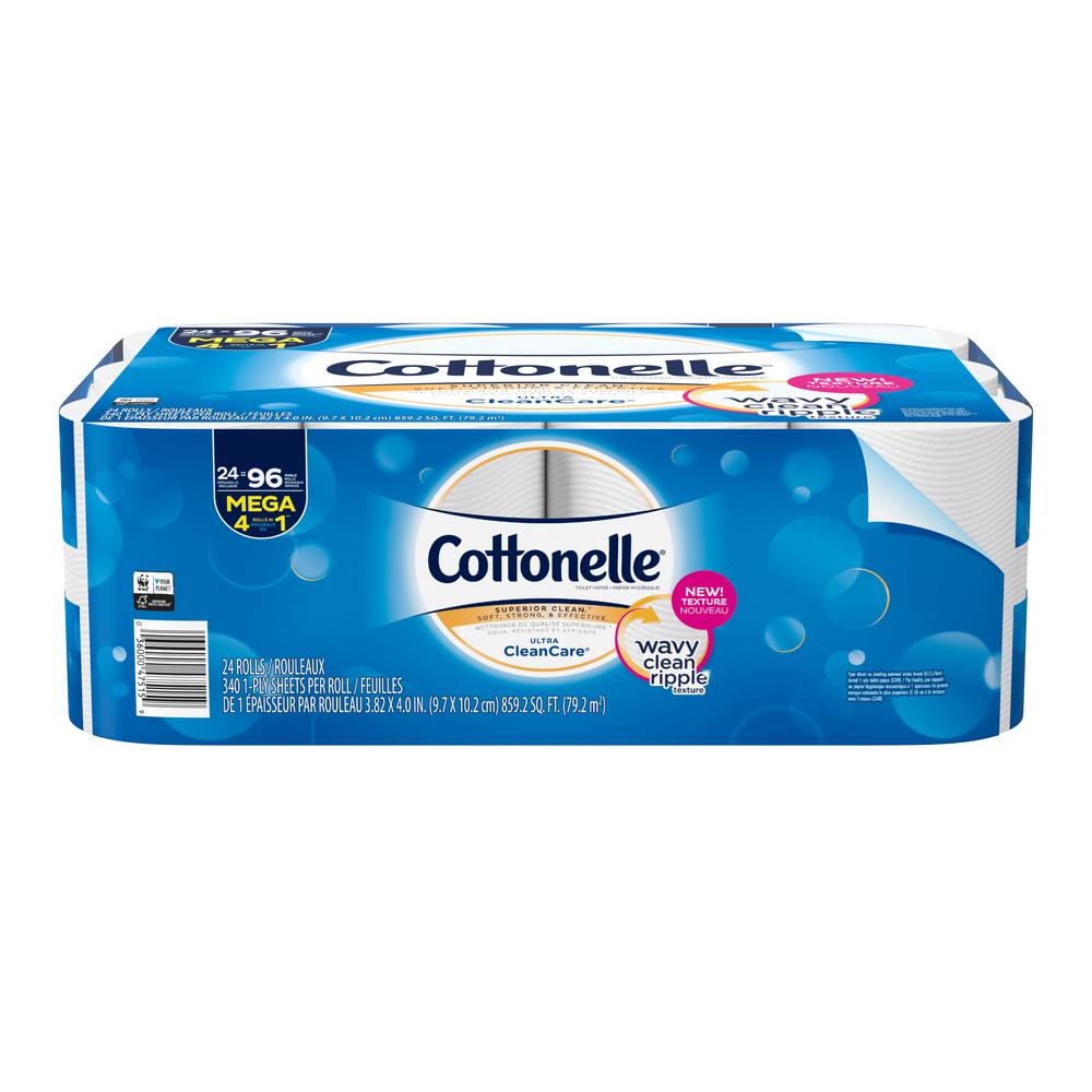 Cottonelle Ultra Cleancare Toilet Paper 24 Pack 47515 The Home Depot Cottonelle Ultra Cleancare Toilet Paper 24 Pack