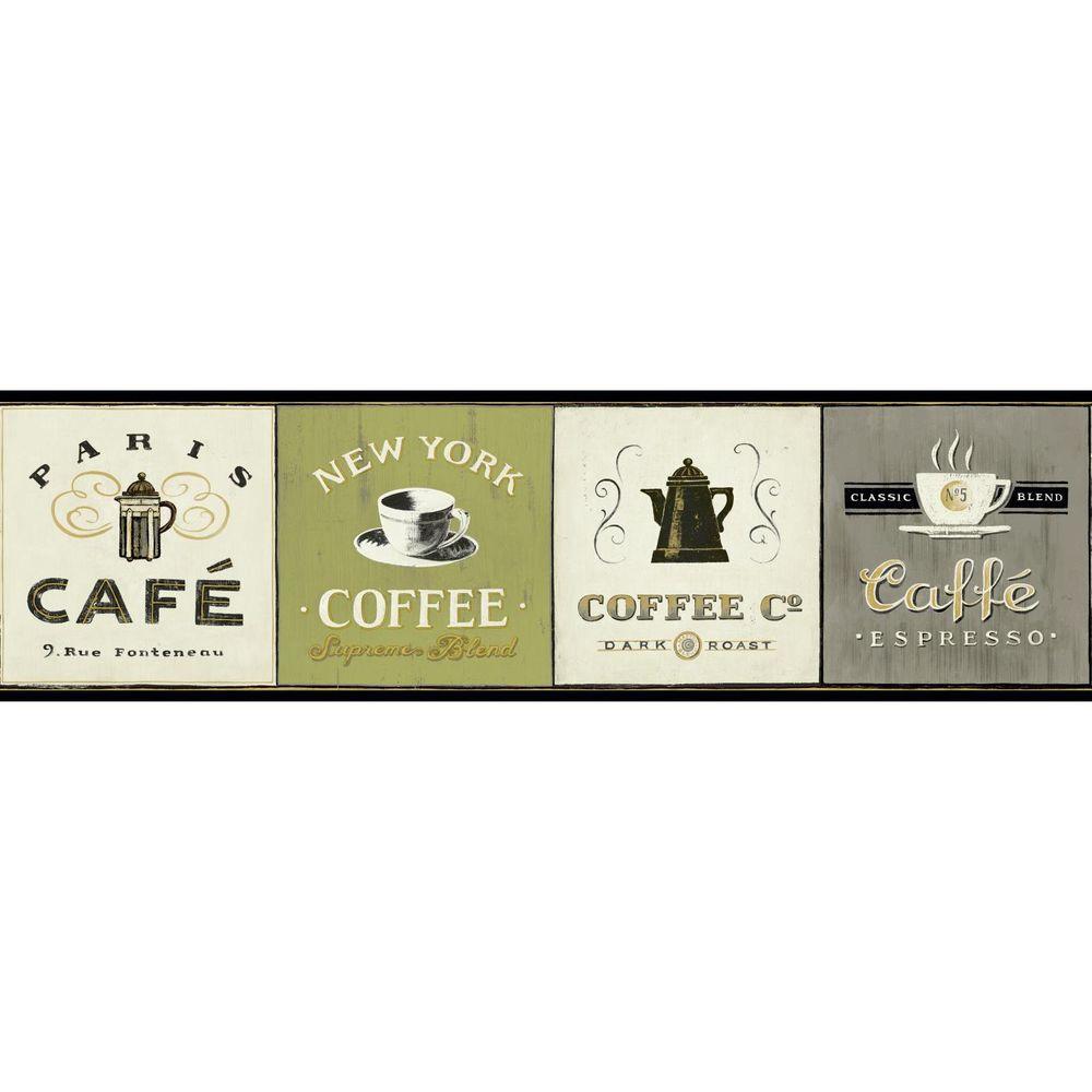 York Wallcoverings American Classics Coffee  Signs 