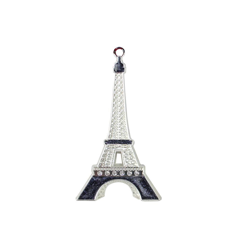 Northlight 3 5 In Silver Plated With Crystal Accents Eiffel Tower