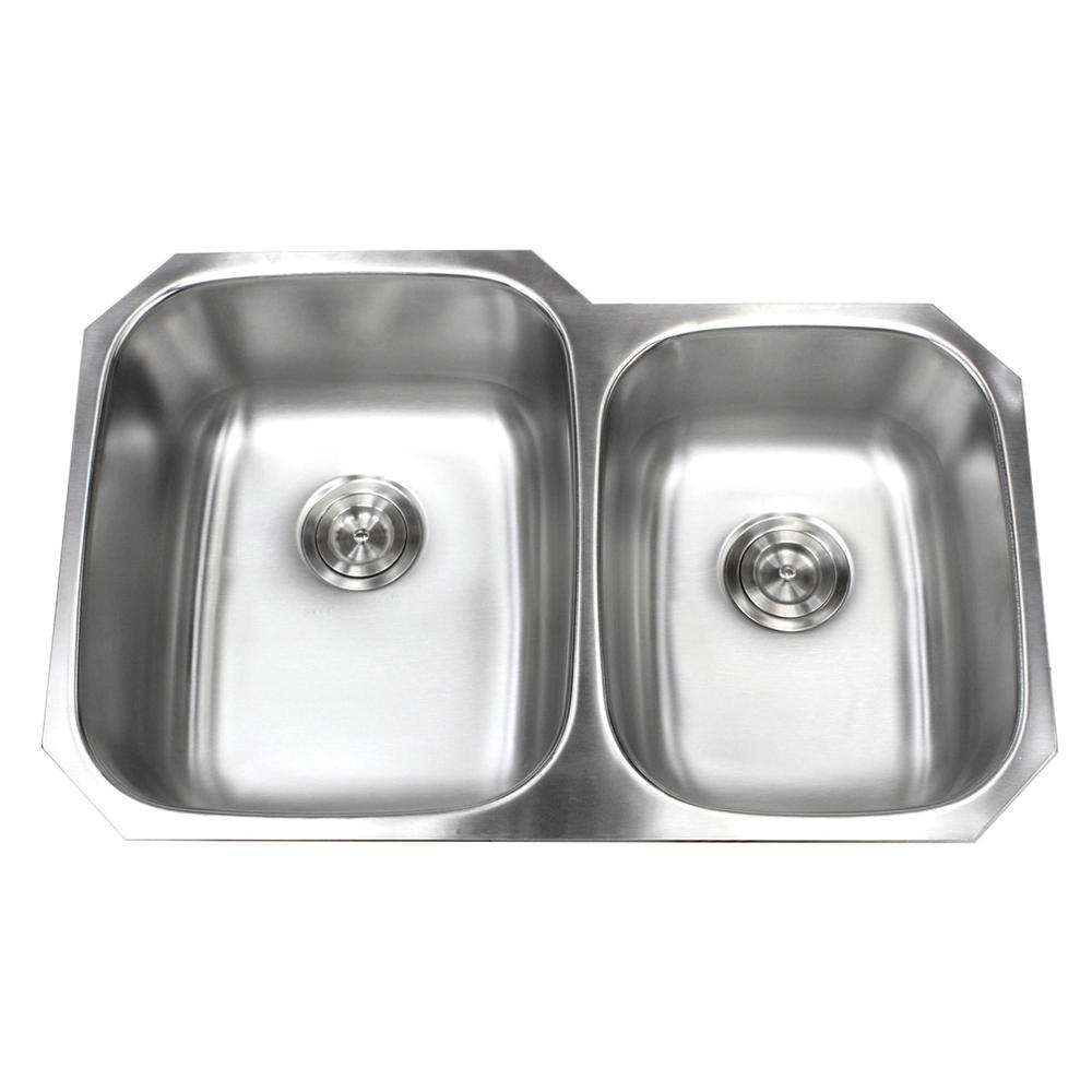 Undermount 18 Gauge Stainless Steel 32 In X 20 3 4 9 Deep Undermount 18 Gauge Stainless Steel 32 In X 20 3 4