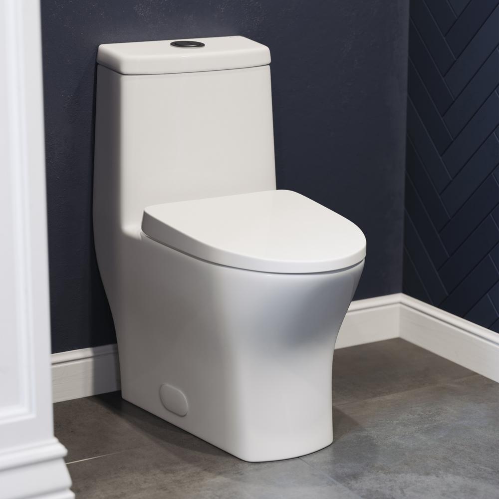 Swiss Madison Sublime Ii 1 Piece 0 8 28 Gpf Dual Flush Elongated Toilet In White Sm 1t257 The Home Depot - Toilet Seat For 5 Gallon Bucket Home Depot