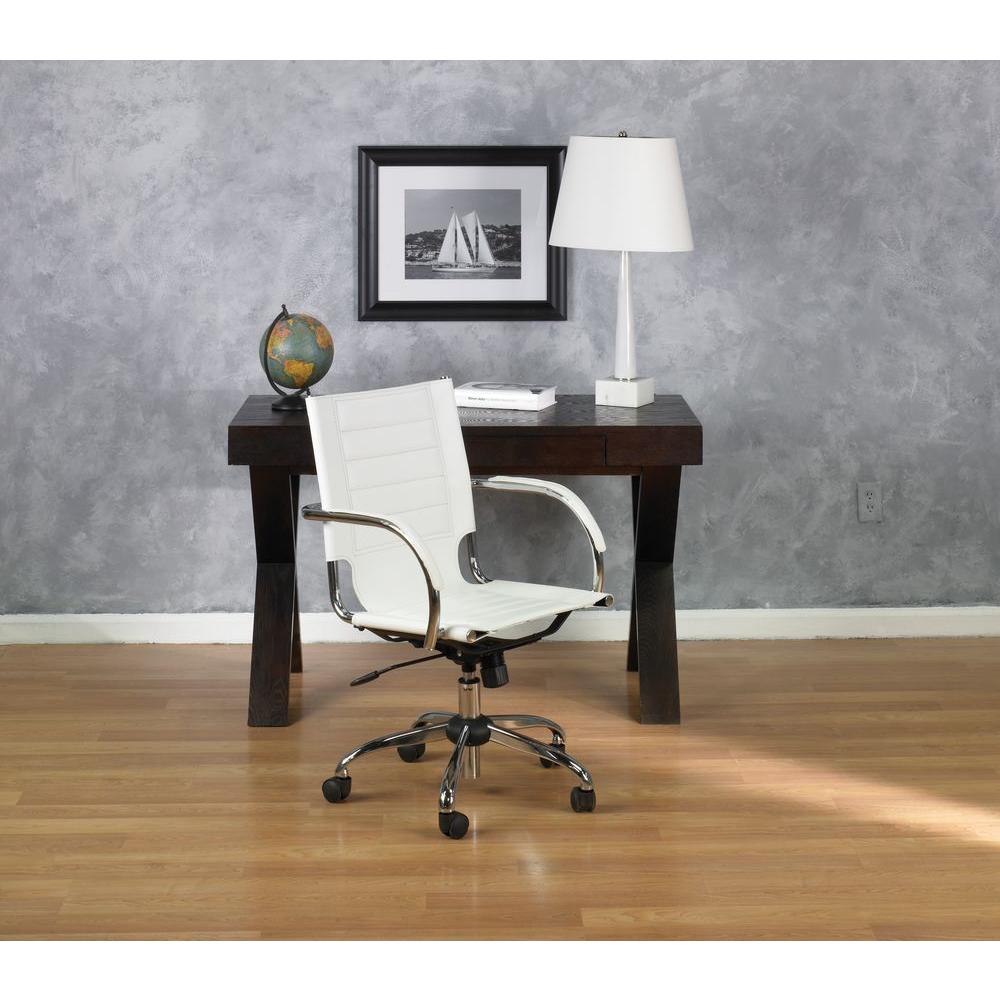 Osp Home Furnishings Trinidad White Vinyl Office Chair Tnd941a Wh