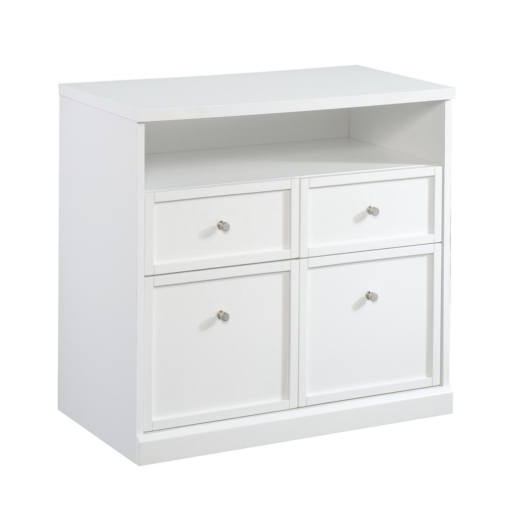 Homevisions White Open Storage Cabinet 425028 The Home Depot