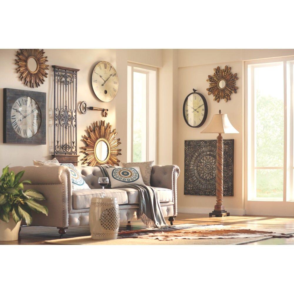 Unbranded Amaryllis 36 In Square Metal Wall Decor Metallic 80951 Square Metal Wall Decor In Metallic