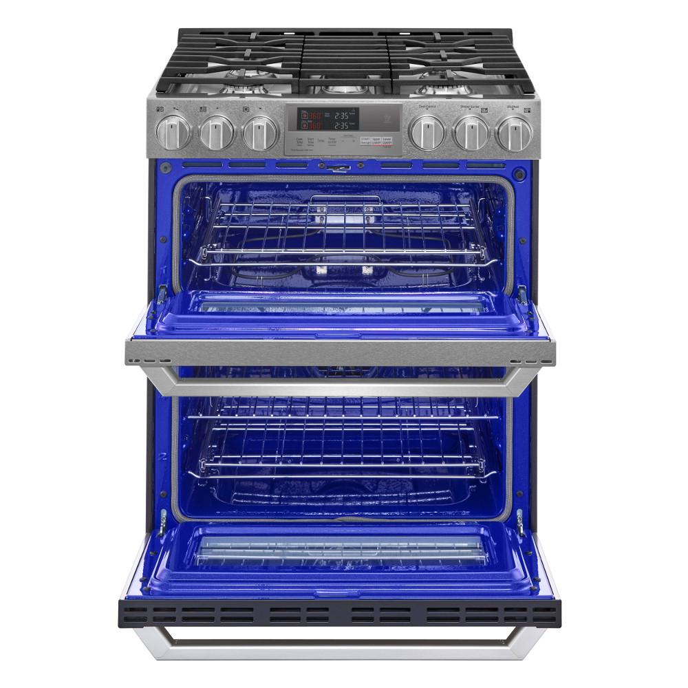 Lg Signature 7 3 Cu Ft Slide In Double Oven Smart Dual Fuel Range So Sku 1002278425