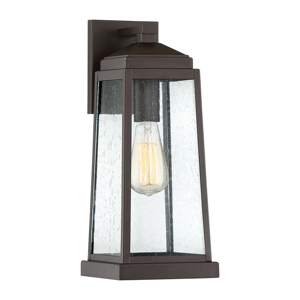 Quoizel Ravenel 1 Light Bronze Outdoor Wall Lantern Sconce Rnl8407wt The Home Depot