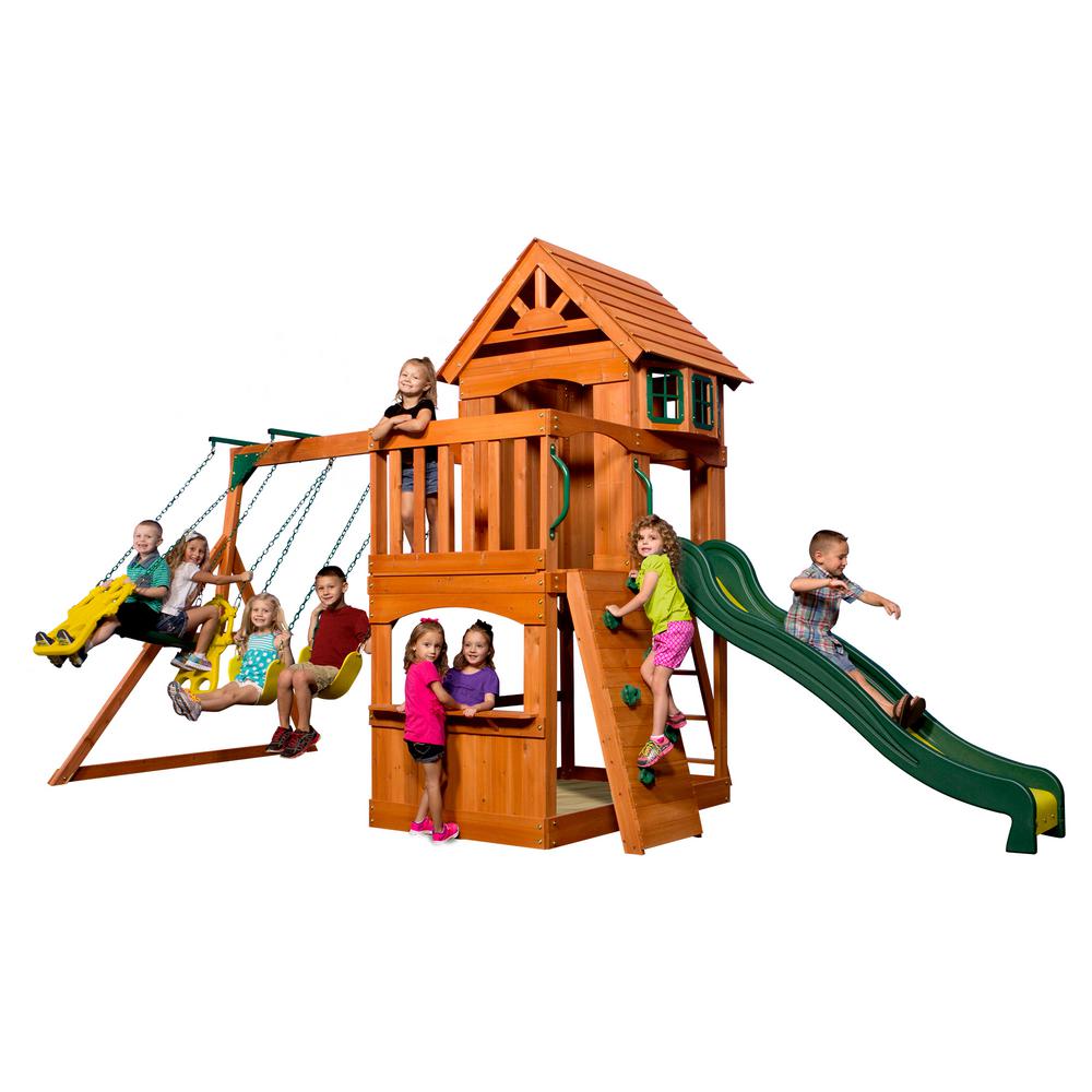 springboro wooden swing set