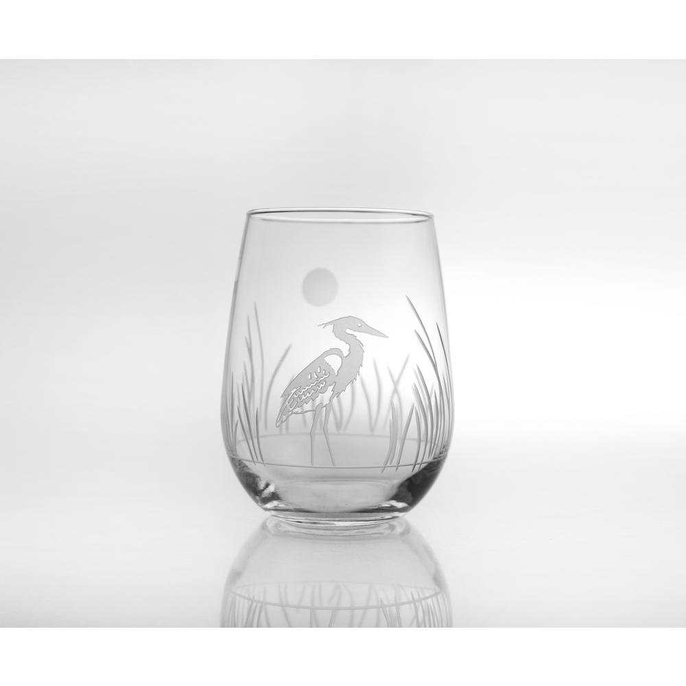 Rolf Glass Heron 17 oz. Stemless Wine Glass (Set of 4)219332S/4 The
