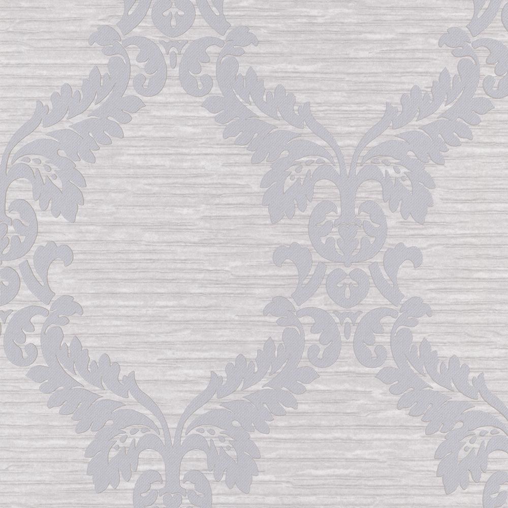 UPC 091212545472 product image for Kenneth James Siri Platinum Damask Crepe Paper Strippable Roll (Covers 56.4 sq.  | upcitemdb.com