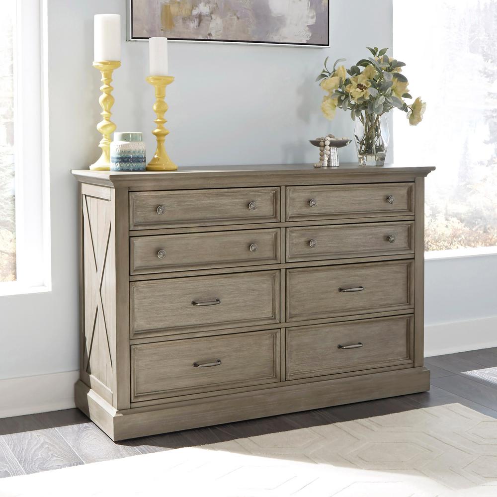 Homestyles Mountain Lodge 8 Drawers Gray Dresser 5525 43 The