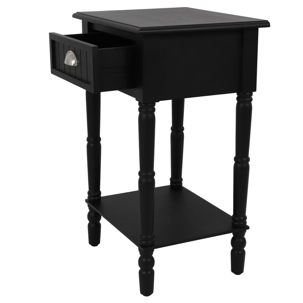 Decor Therapy Bailey Black Beadboard Accent Table Fr9556 The