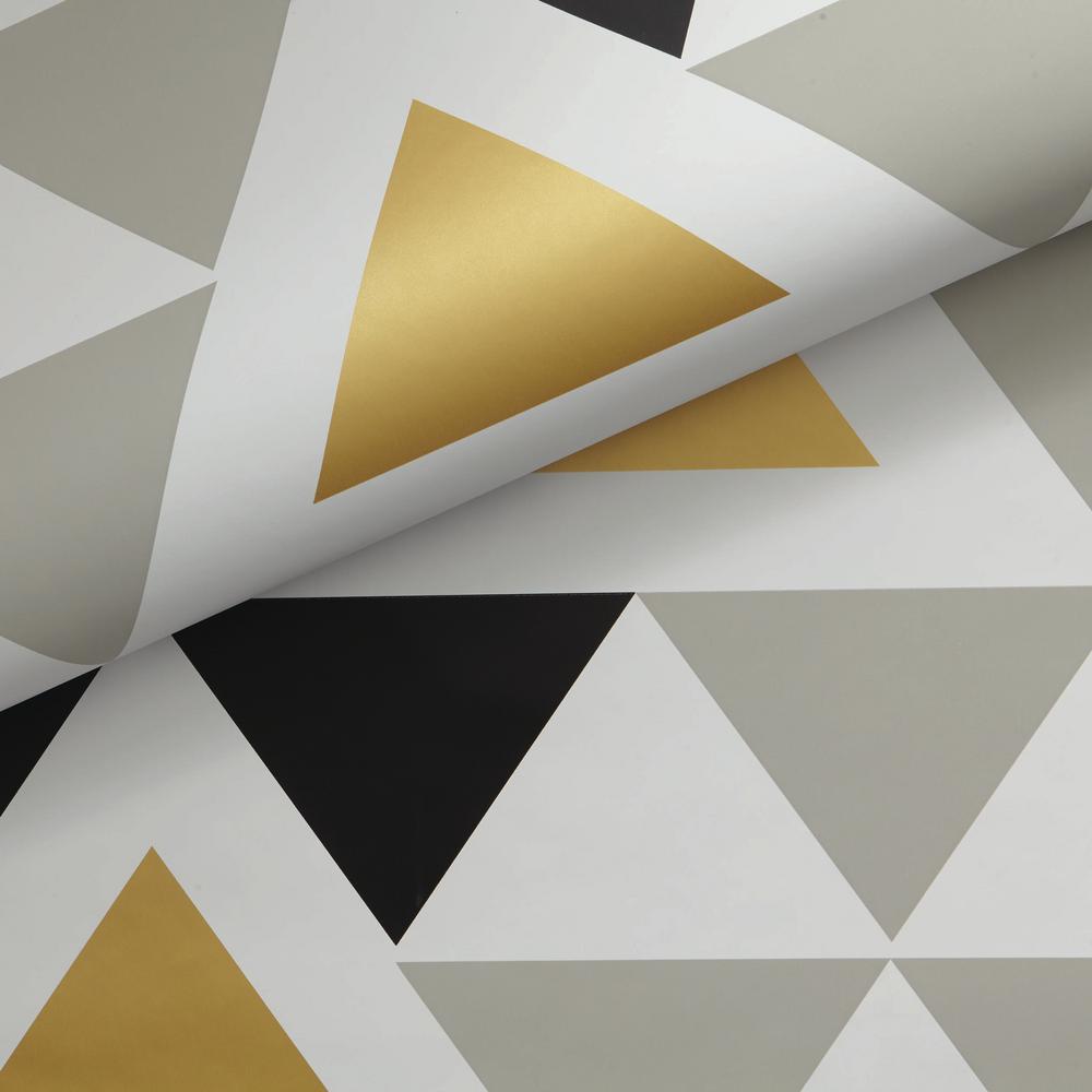 RoomMates 28.18 sq. ft. Geometric Triangle Peel and Stick Wallpaper