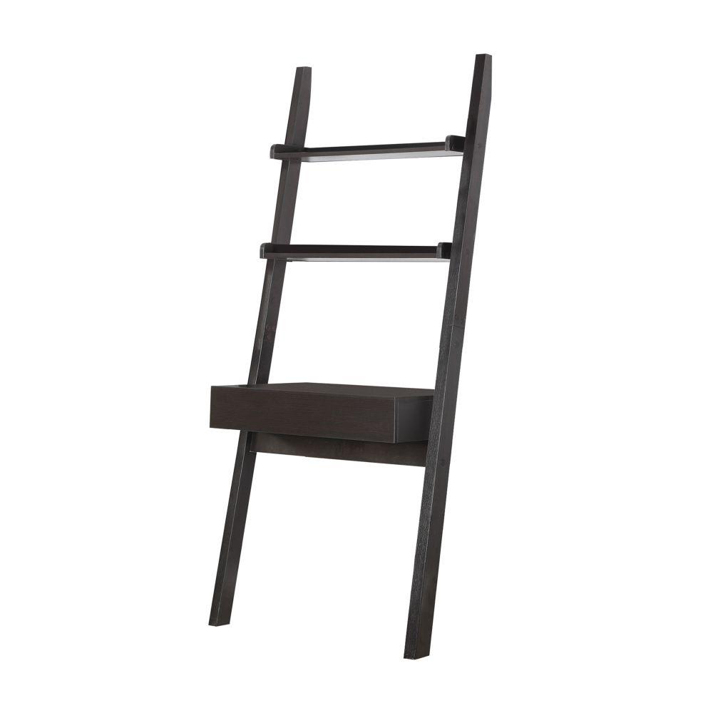 Benjara 29 5 In Cappuccino Rectangular 1 Drawer Ladder Desk With