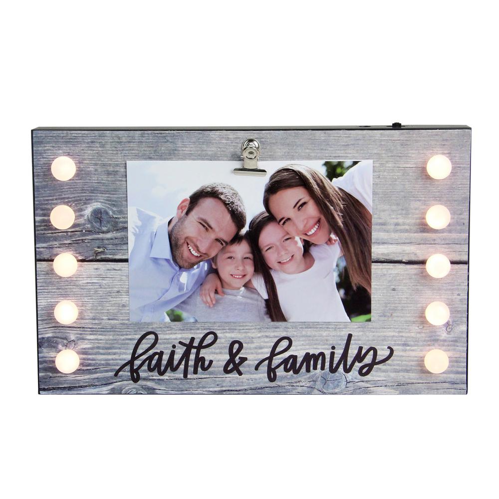 Northlight Led 4 In X 6 Matte Gray Lighted Faith And Family Picture Frame With Clip For All Occasions New Year S Etc 33912044 The Home Depot - Led Lighted Picture Frames Northlight Led 4 In X 6 Matte Gray Lighted Faith And Family Picture Frame With Clip For All Occasions New Year S Etc 33912044 The Home Depot - Led Lighted Picture Frames