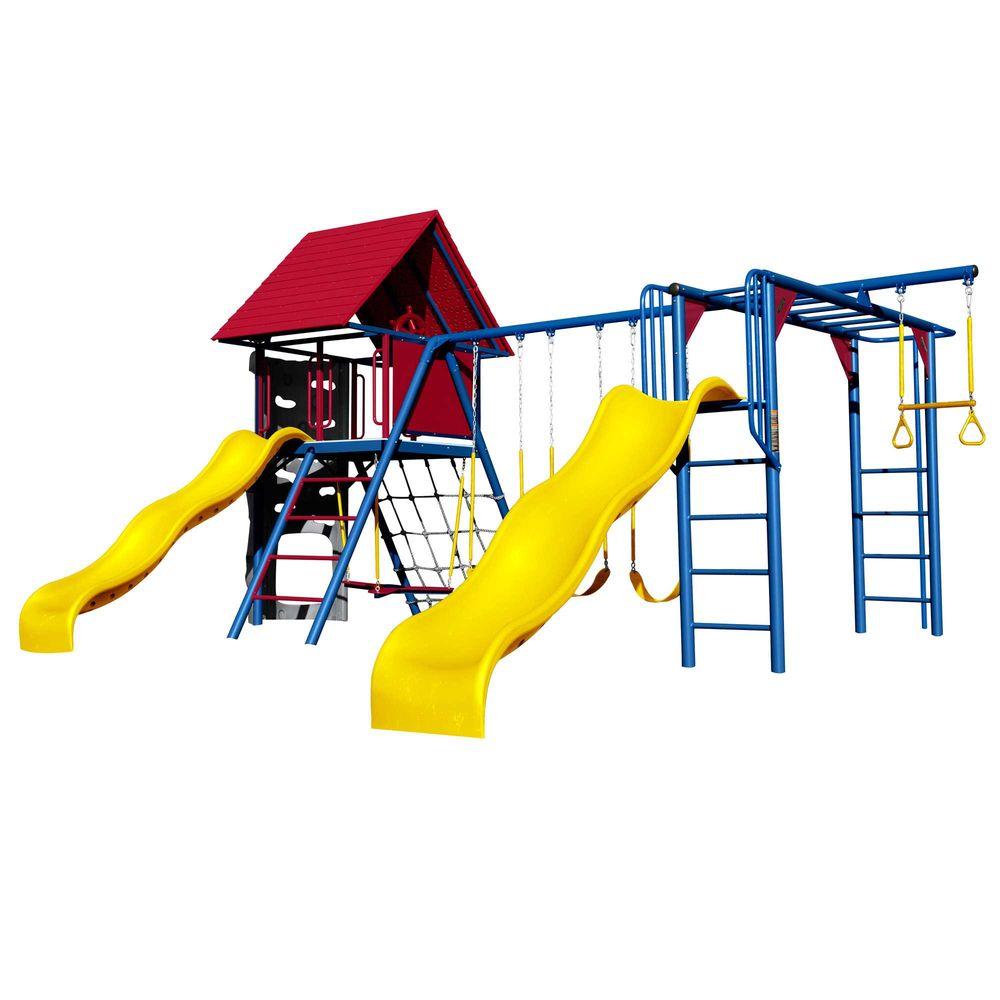 double slide playset