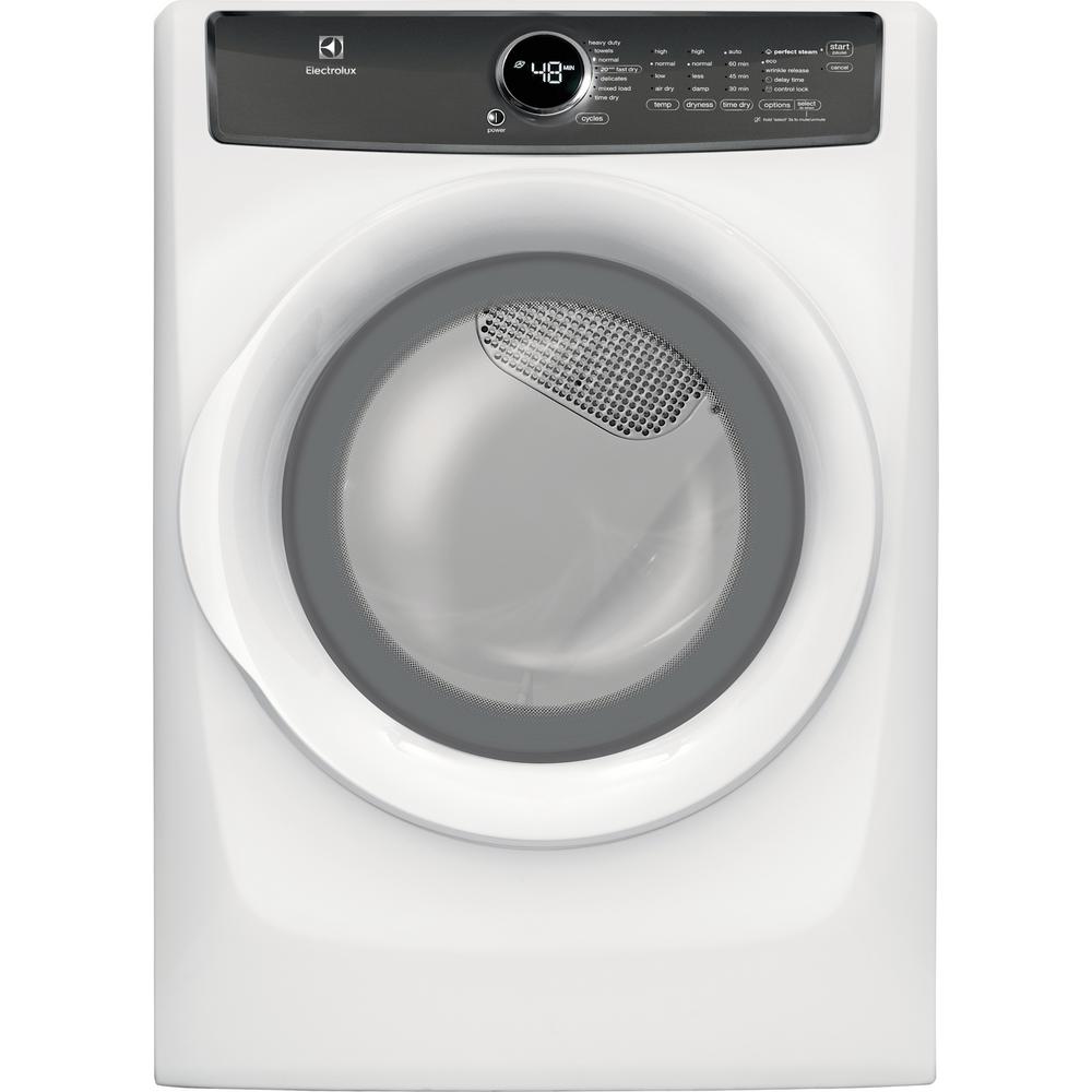 Electrolux 8.0 cu. ft. Front Load Perfect Steam Electric Dryer in White