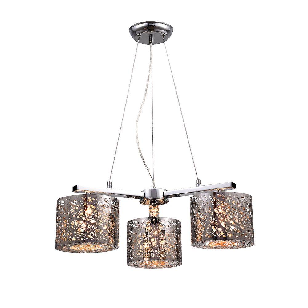 Abigail 3 Light Chrome Indoor Crystal Triangular Pendant Lamp 14293x Abigail 3 Light Chrome Indoor Crystal Triangular Pendant Lamp